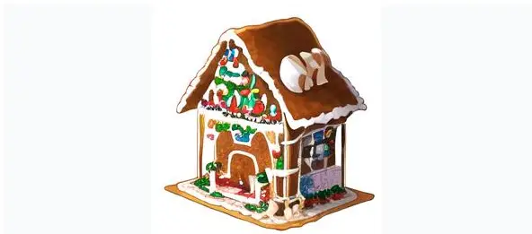 Image of a gingerbread house, diorama, in focus, white background, toast, crunch cereal created by Stable Diffusion.