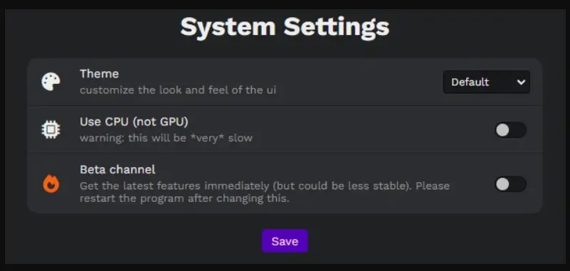 easy stable diffusion local system settings