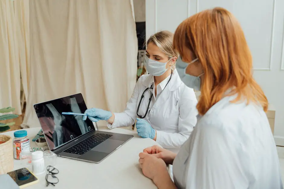 An image showing a doctor using a computer to analyze medical images for diagnosis and treatment planning in healthcare.