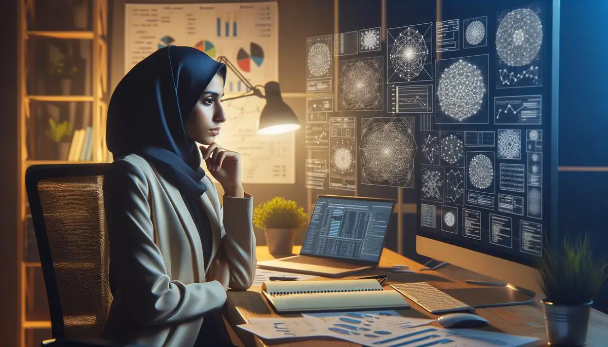 Image of a person contemplating different seeds for an artificial intelligence model