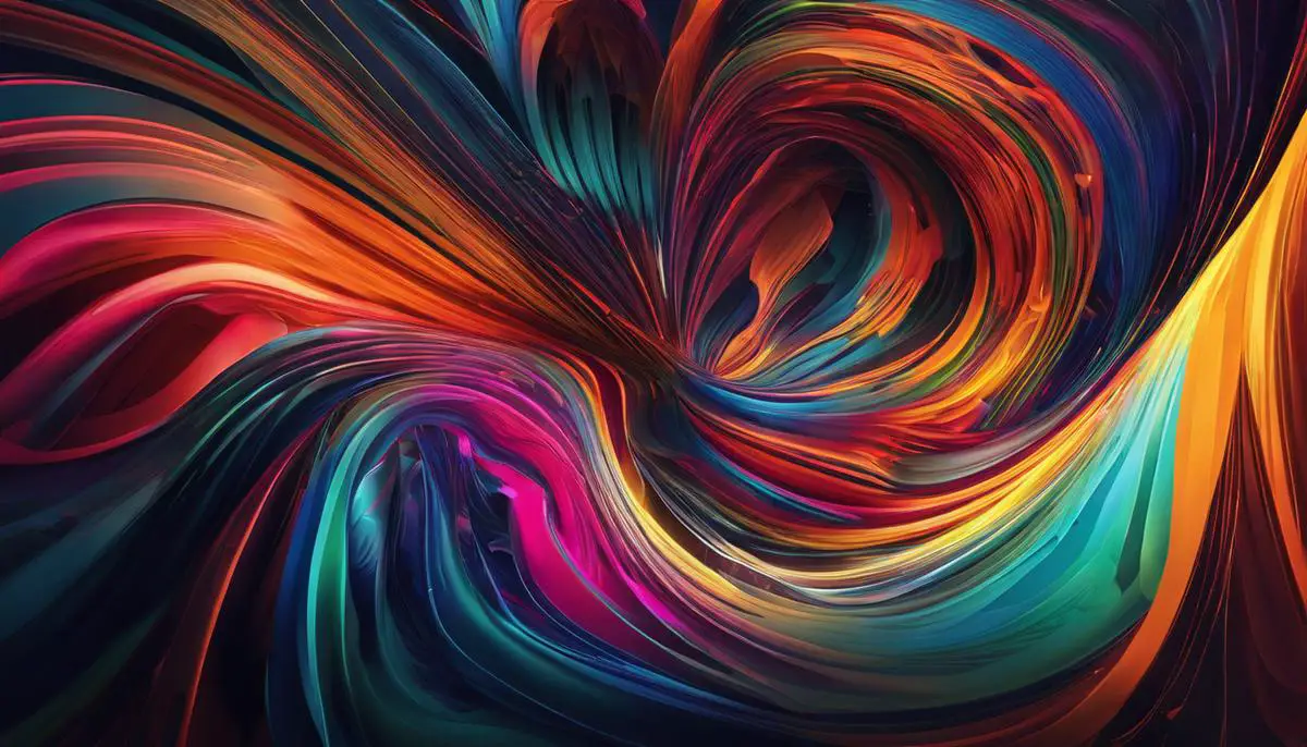 A digital artwork that showcases the blending of abstract shapes and vibrant colors, representing the potential of AI in image generation.