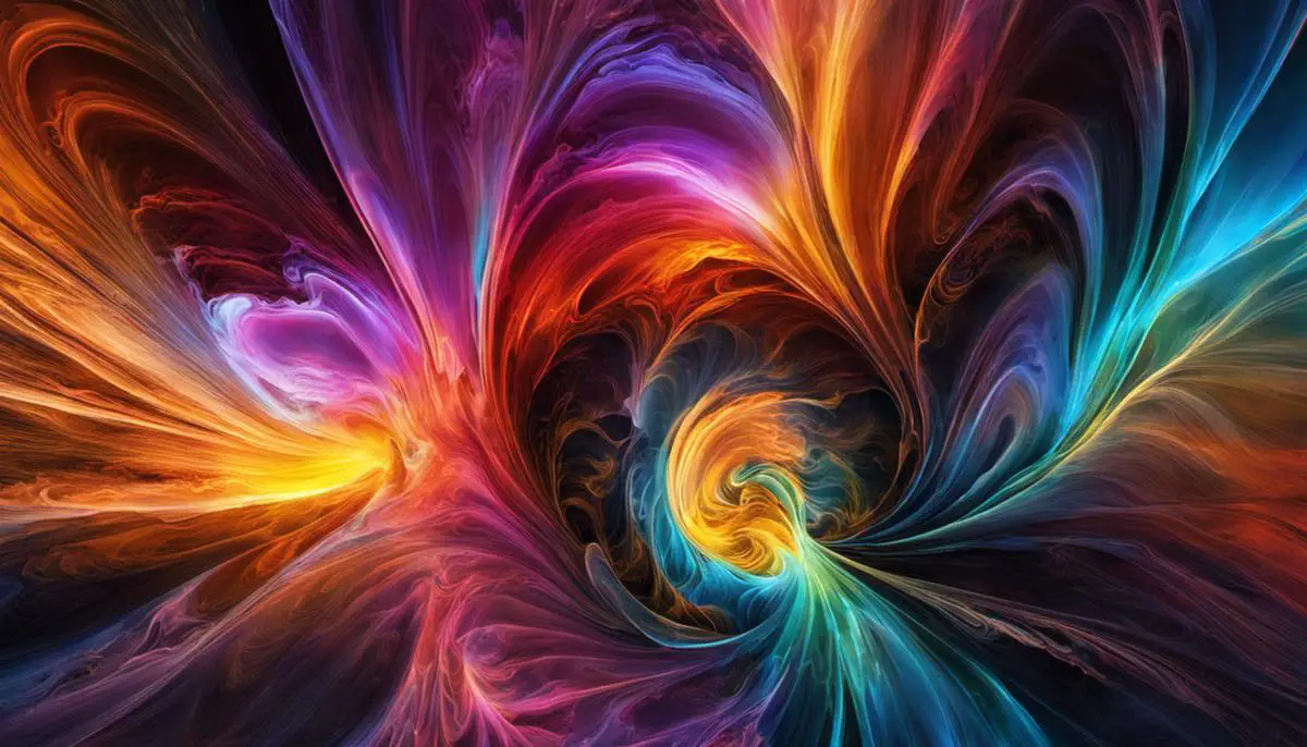 A colorful abstract image representing the fusion of digital imaging and stable diffusion.