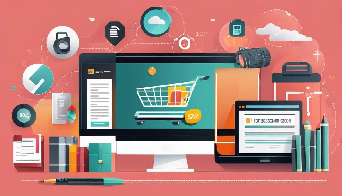 illustration of ecommerce optimization methods showcasing various techniques and tools for improving product images
