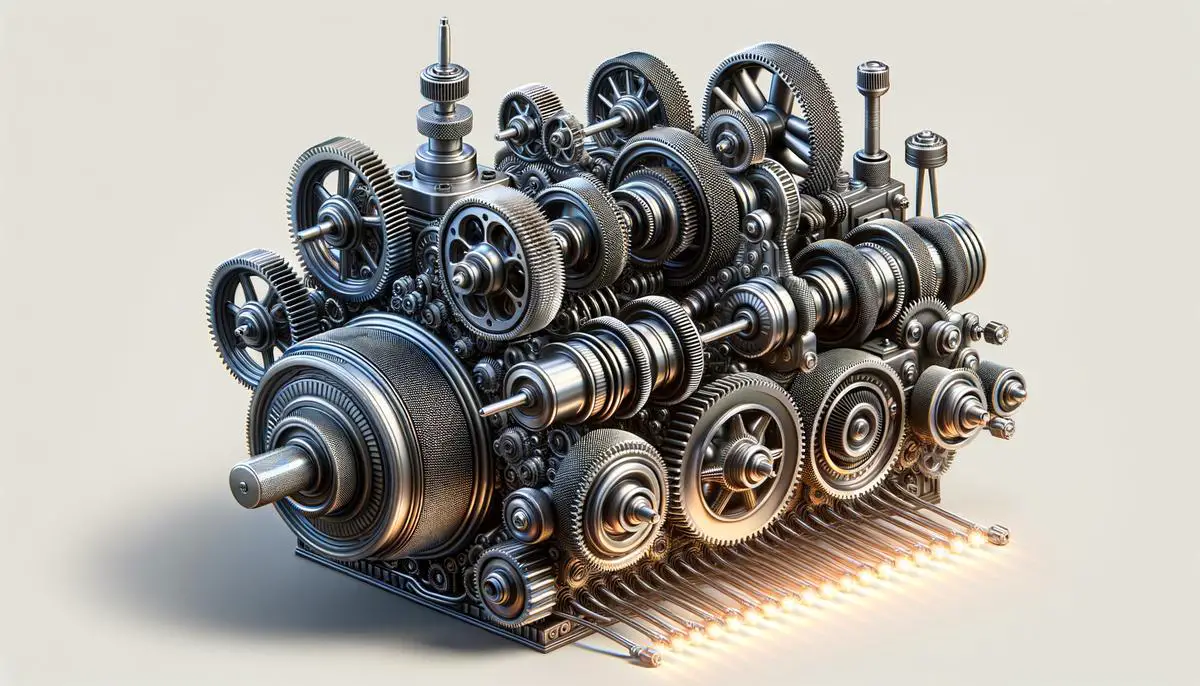 Image of a complex engine with multiple tuning knobs and settings, symbolizing the fine-tuning required for optimal VAE performance.